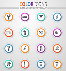 Work tools icons set