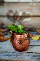 Image of colorfull coctails in the bar, menu for restaurant, mixology concept