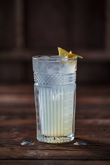 Image of colorfull coctails in the bar, menu for restaurant, mixology concept