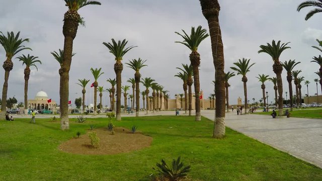 Fortress Ribat In Monastir City. Tunisia. 4K.