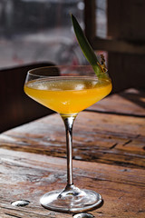 Image of colorfull coctails in the bar, mixology concept