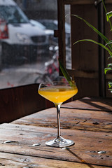 Image of colorfull coctails in the bar, mixology concept