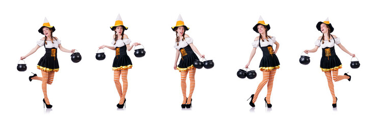 German girl in traditional festival clothing