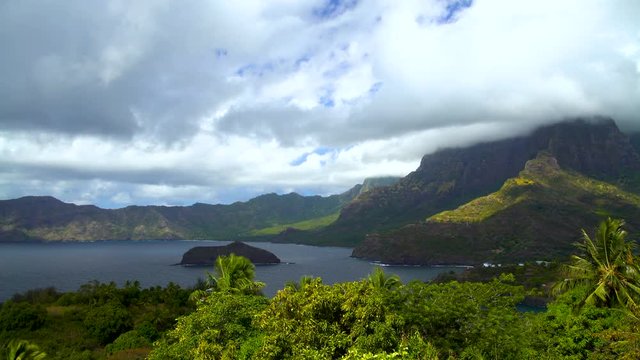 Atuona Hiva Oa ocean bay lush vegetation Marquesas