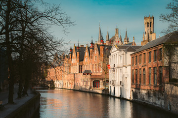 Fototapeta premium Historic city center of Brugge, Flanders, Belgium