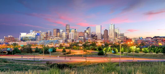 Foto op Canvas Denver skyline long exposure at twilight. © f11photo