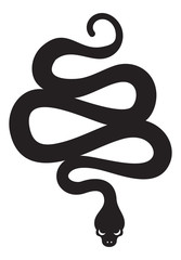 Obraz premium Black snake silhouette
