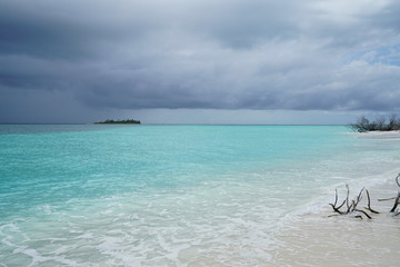 Fototapeta na wymiar View from an island in the Maldives