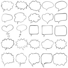 Obraz premium 手書き 吹き出し