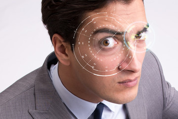 Concept of sensor implanted into human eye
