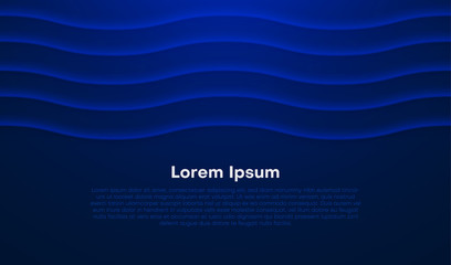 Blue background with abstract wavy pattern.