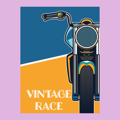 Vintage motorcycle poster – Vector