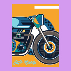 Vintage motorcycle poster – Vector