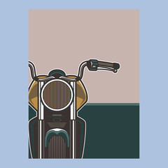 Vintage motorcycle poster – Vector