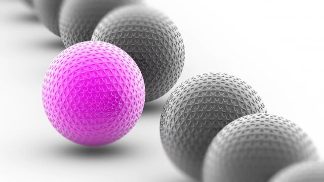 The Ball. Looping footage has 4K resolution. Prores 4444. 3D Illustration.