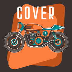 Vintage Custom Motorcycle Poster - Vector
