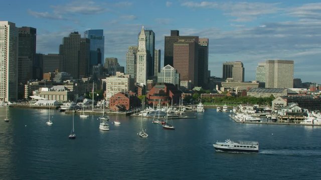 Aerial Christopher Columbus Waterfront Park Boston USA