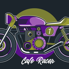 classic race motorcycle vector, logo classic motorcycle - Vector