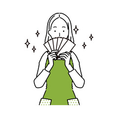 お金を稼ぐ主婦。