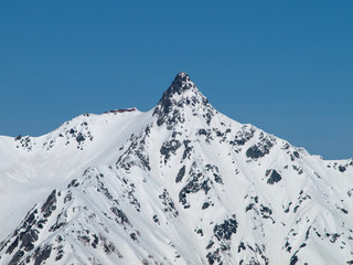 雪化粧の槍ヶ岳