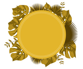 flower frame monstera ufo green