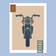 vintage motorcycle labels, badges and design elements, racer, print and banner, emblem, - Vector