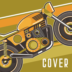 Vintage motorcycle poster - Vector