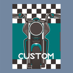 motorcycle cafe race illustration - Vector