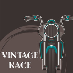 motorcycle cafe race illustration - Vector