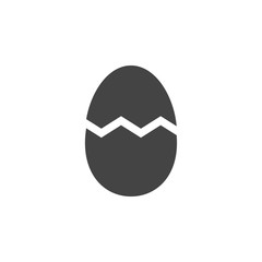 Cracked egg icon graphic design template vector