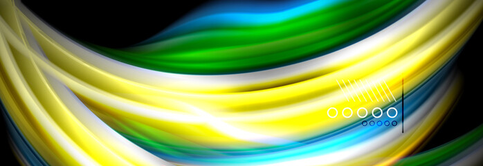 Fluid liquid wave pattern