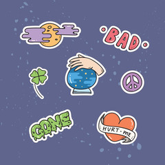 Kawaii doodle set, can be use as fashion patch