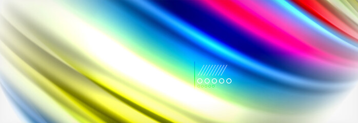 Naklejka premium Smooth liquid blur wave background, color flow concept, illustration