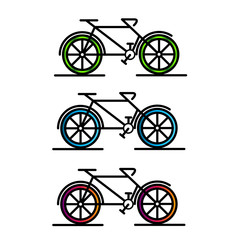 Fototapeta premium cute bicycle icon , illustration on white background ..