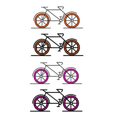 cute bicycle icon , illustration on white background ..