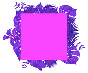 invitation card monstera proton purple