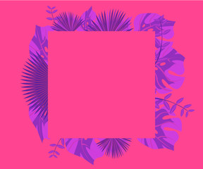 flower frame monstera ufo green