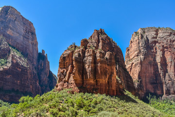 Three patriarchs mountains in Zion National Park