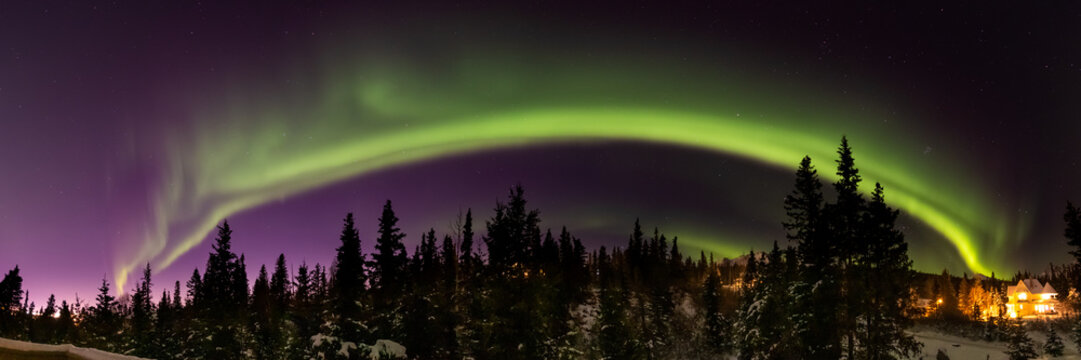 Alaska Green Aurora Borealis Arch