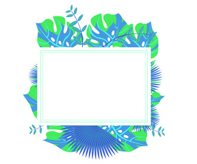 flower frame monstera ufo green