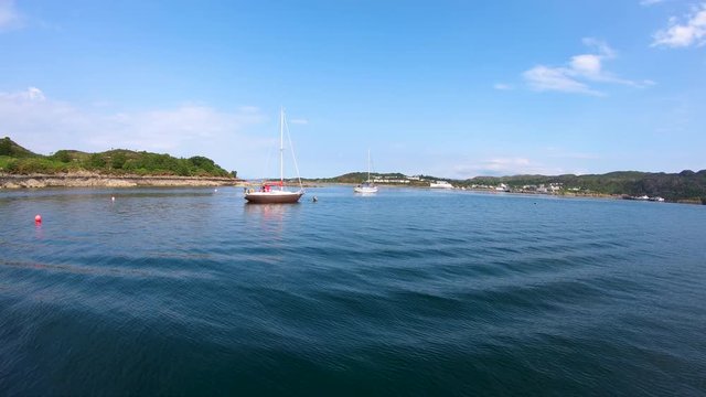 Sailing near Kyle of Lochalsh scenic yacht Scotland