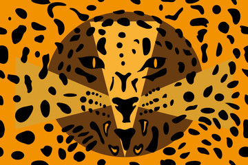 vector pattern with leopard /  vector pattern with the image of a leopard as an abstract background