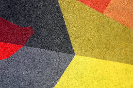 Abstract beautiful colored background with geometric shapes on the wall