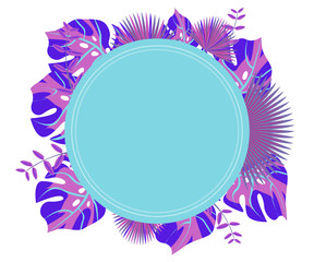 background tropical leaves plastic pink