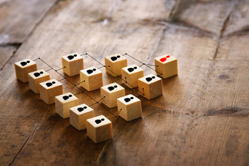 abstract photo of connectivity concept, Linking entities, Hierarchy and HR.