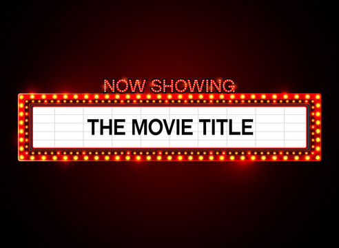 blank movie theater sign