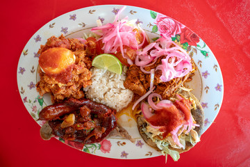 Sampler Plate of Mexican Yucatan Cuisine