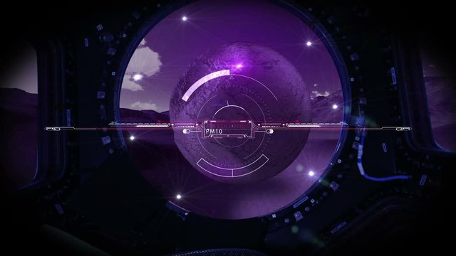 alien planet  View From Space From The Window Of The ship