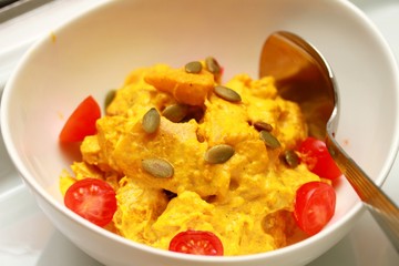 カボチャとミニトマトのサラダ