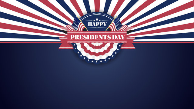 Happy Presiidents Day Banner Background and Greeting Cards. Vector Illustration